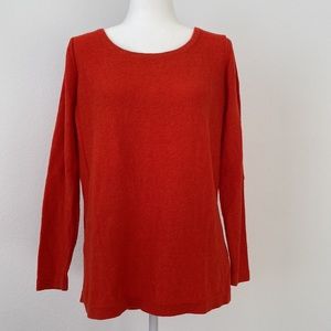 Women’s Orange/Red Open Back Long Sleeve Old Navy Sweater Size Large